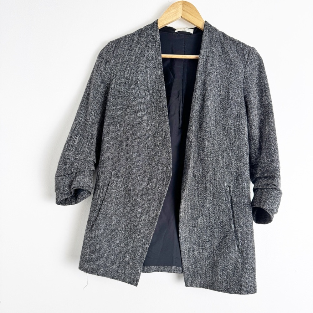 Aritzia Babaton Power Blazer in Black Grey Melange Size 0